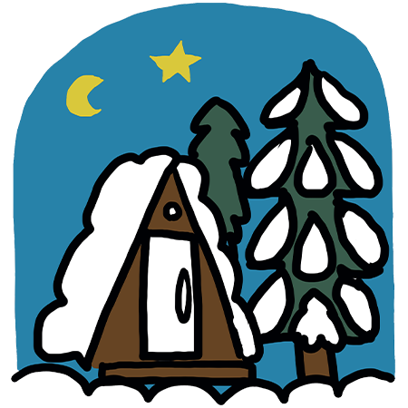 泊まるイラスト