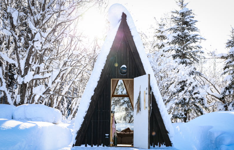 A-frame cabin iwor -ｲｳｫﾛ-の様子